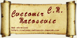 Cvetomir Matošević vizit kartica